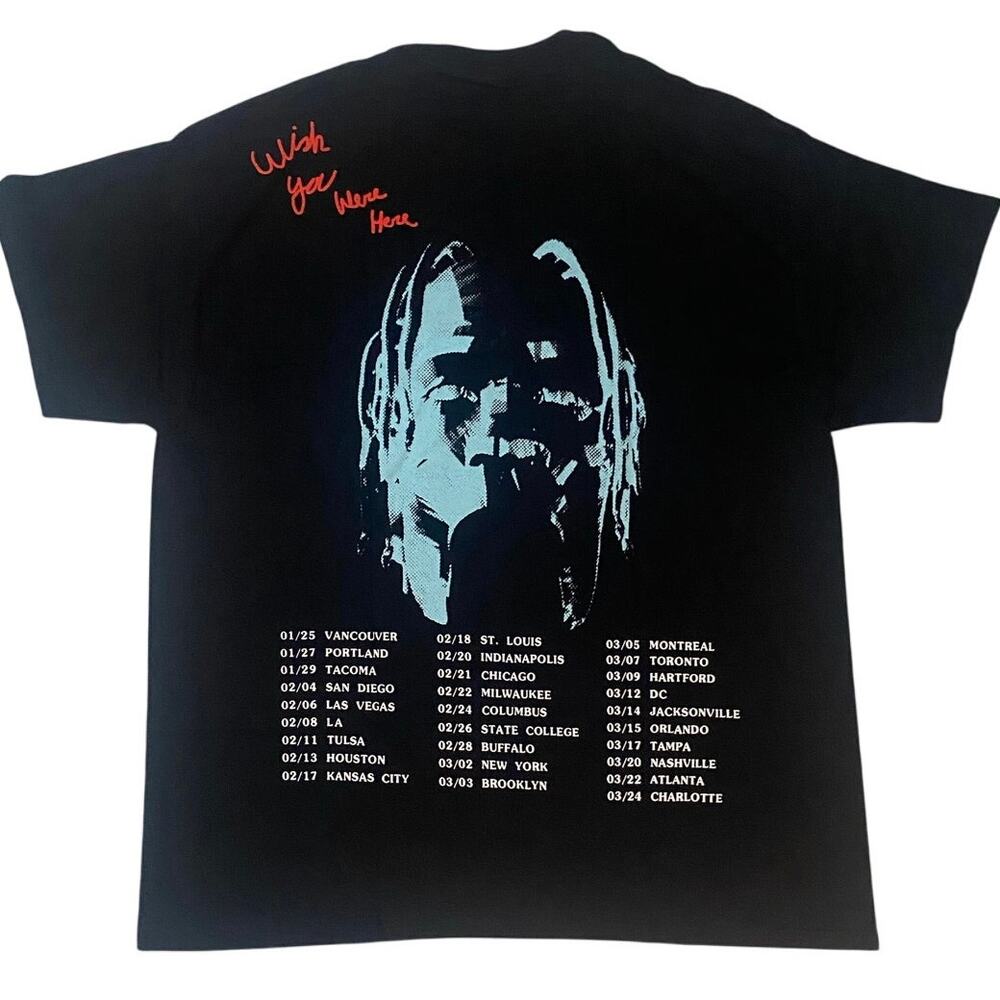 Travis Scott Astroworld Tour T-Shirt XL Wish You Were Here 2019 Statue Graphic